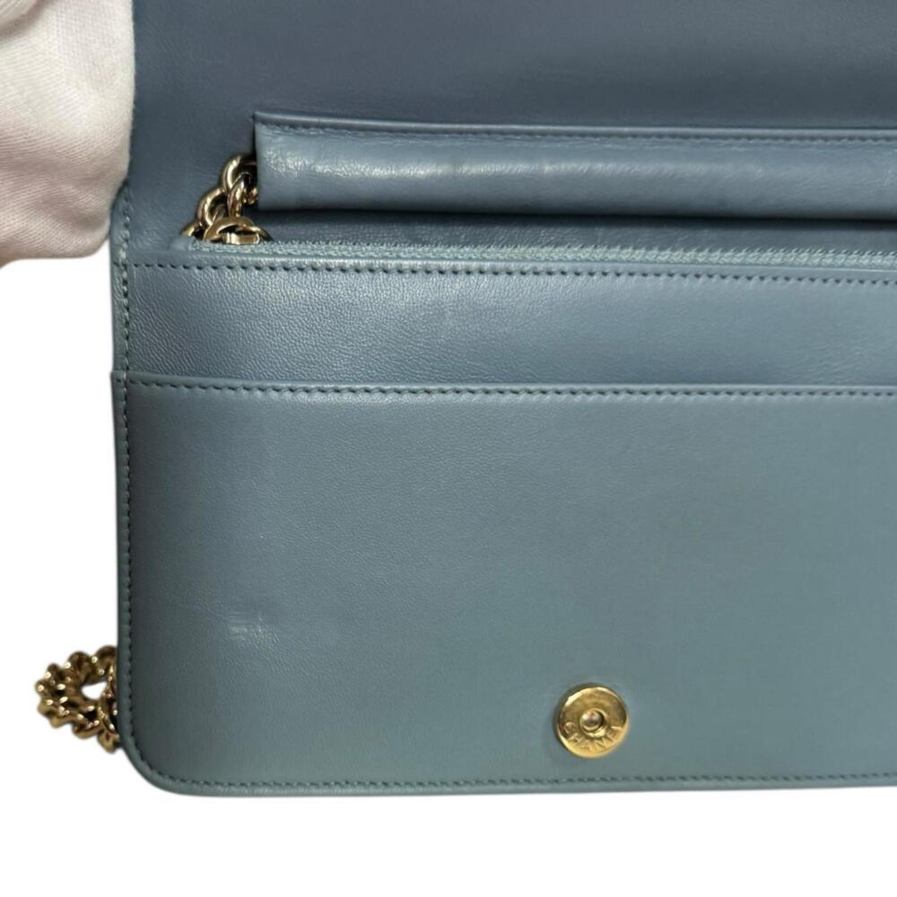CHANEL Authentic Blue Leather Wallet - Picture 8 of 12
